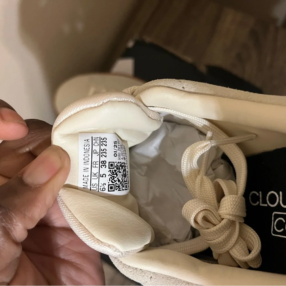 NWT Adidas CloudFoam Cream & Leopard Sneakers - Picture 6 of 6